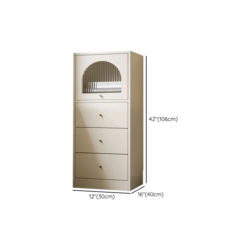 Chalk Contemporary Raw Wood Combo Dresser for Sleeping Quarters with 4 Drawers/3 Drawers Hutch Vertical thumbnail 15