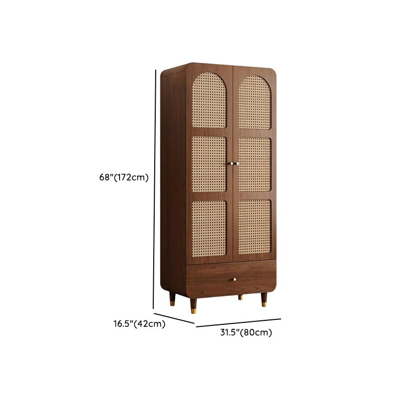 Simple Rectangular Accent Cabinet with Storage, Engineered Wood Countertop, Pull Knobs, Auburn Top, and Soft Close Drawer thumbnail 17