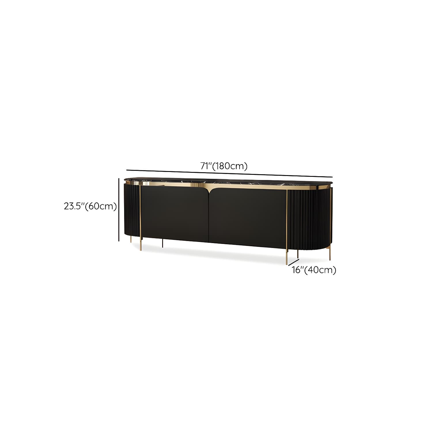 Marble TV Media Console Contemporary TV Console for Living Room thumbnail 16