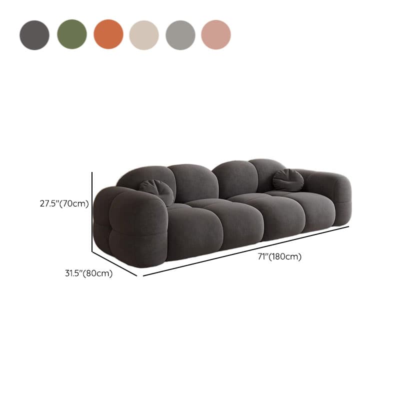Trendy Solid Color Stain Resistant Loveseat in Black/Dark Gray/Taupe for 2 People with 2 Pillows thumbnail 22