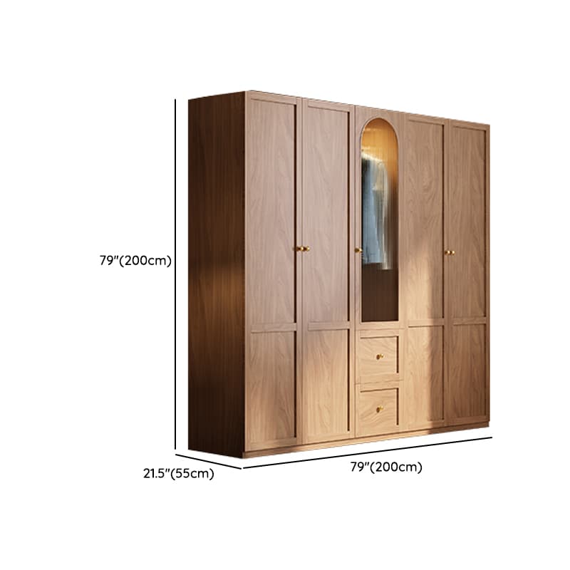 Trendy Unfinished Color Engineered Wood Unattached Armoire Cabinet thumbnail 14