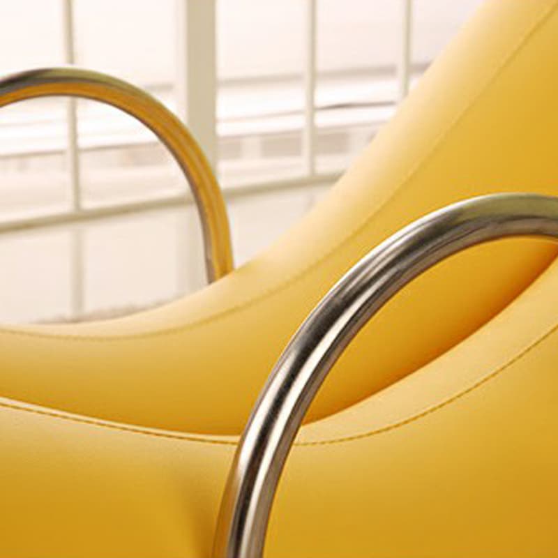 Stylish Silver Upholstered Rocking Chair with Track Arms - Modern Comfort thumbnail 14