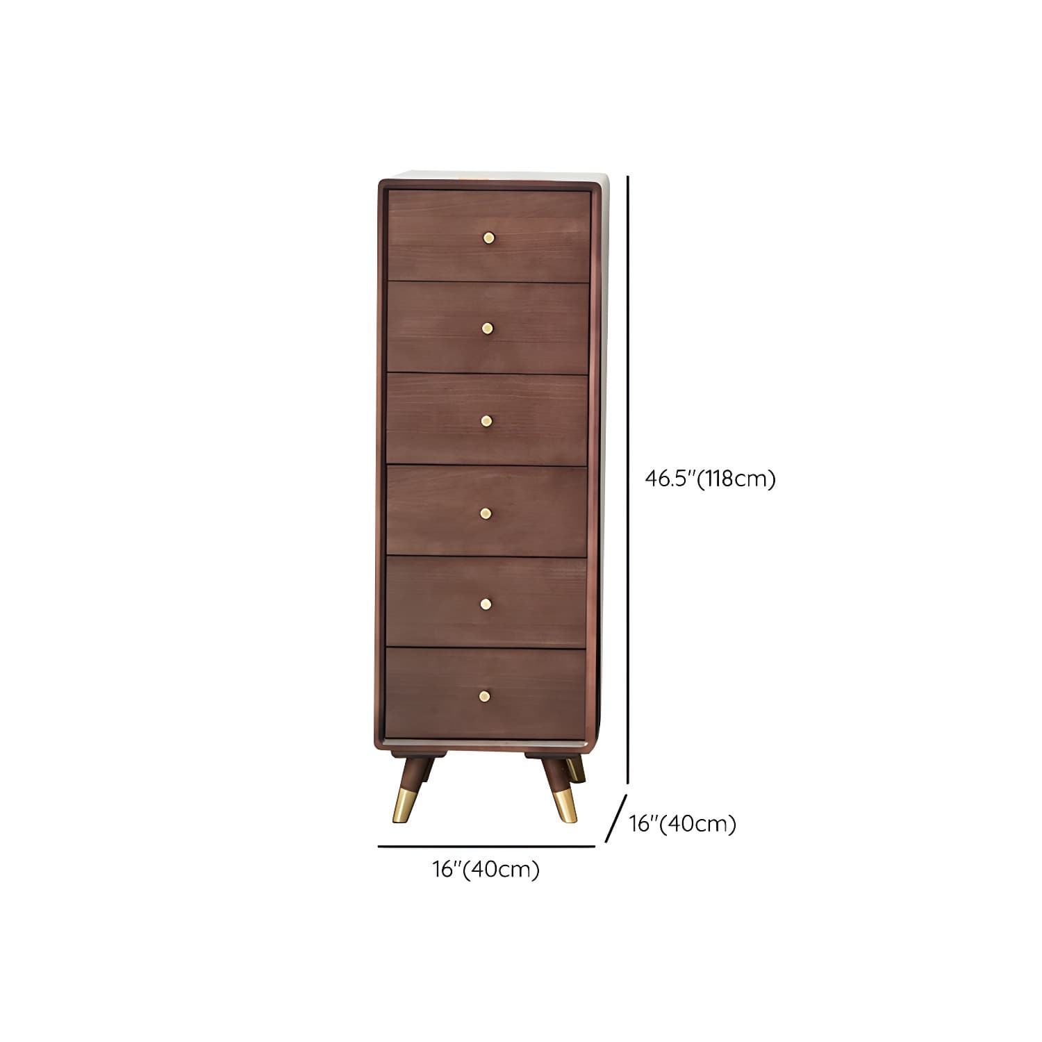 Solid Wood Accent Chest Mid Century Drawers Included Cabinet thumbnail 19