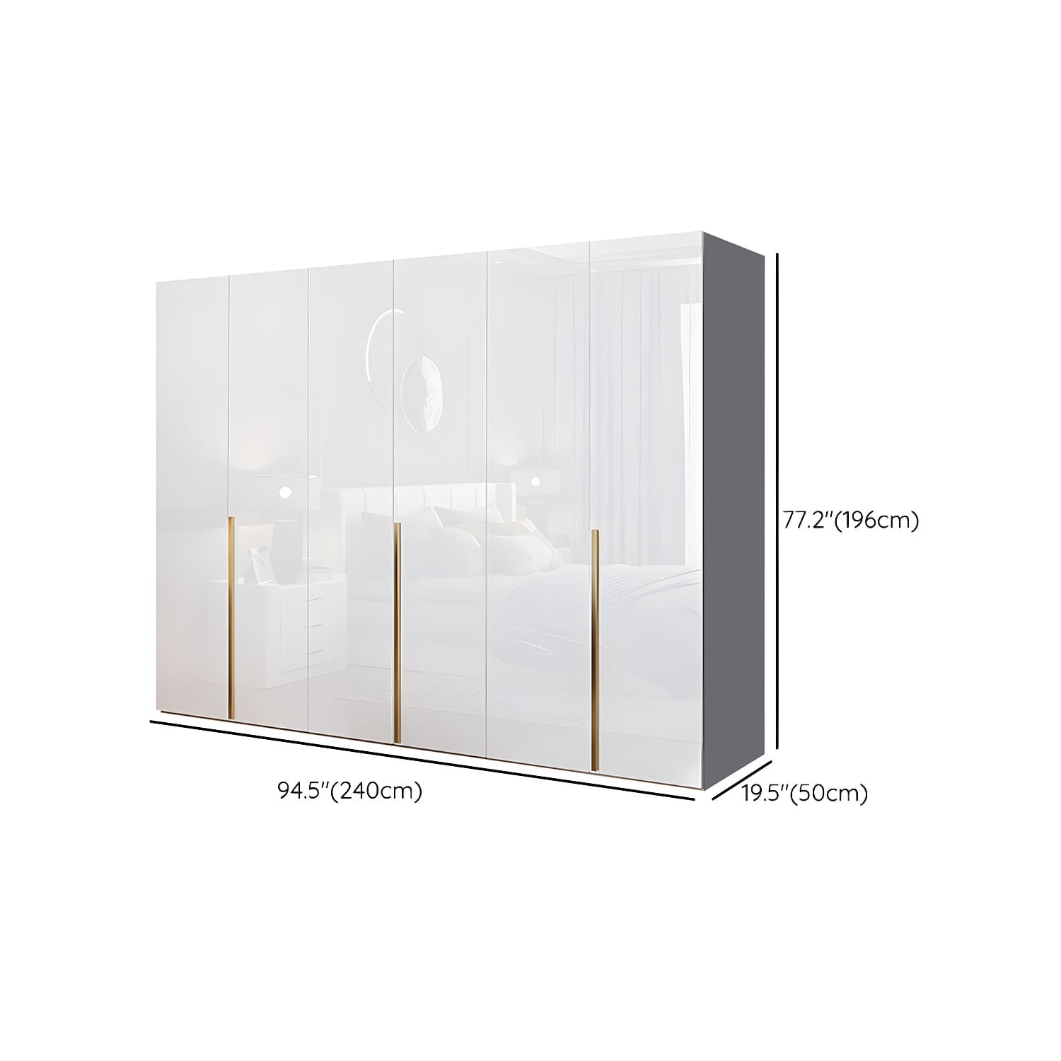 Bedroom Soft Close Doors Armoire Modern Style Wooden Wardrobe Cabinet thumbnail 18