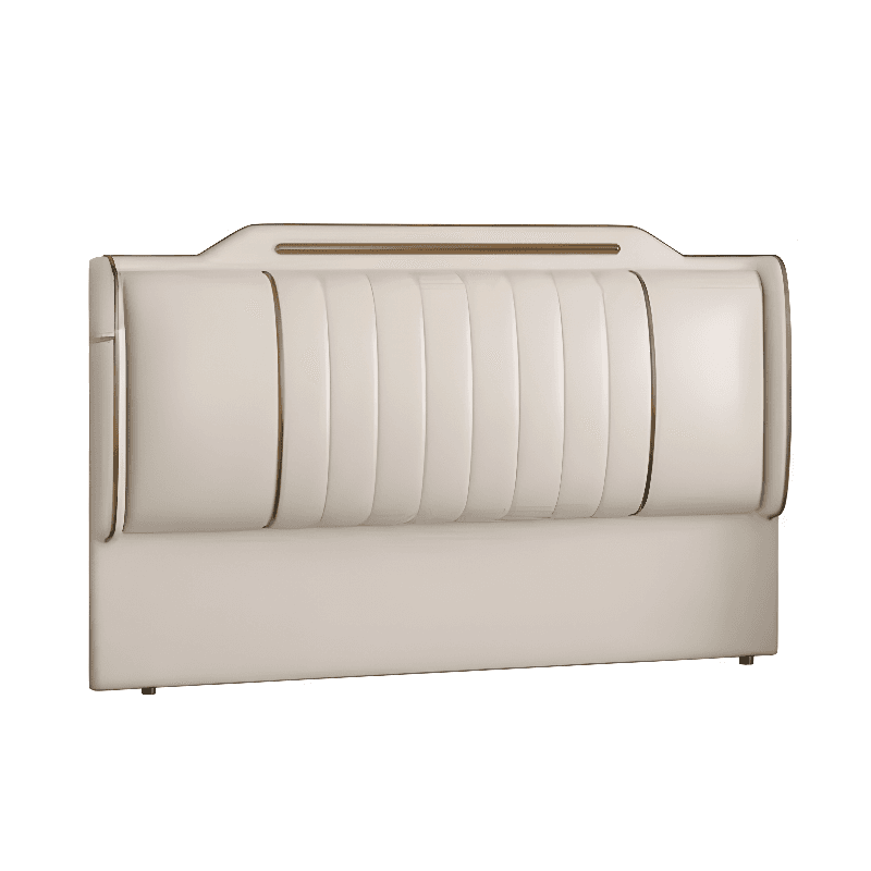 Simplistic Wingback Headboard with Camelback Shape in Pine Wood, Available in Full/King/Queen Sizes, Featuring Sponge Upholstery and Standard Height, No Distressing thumbnail 2