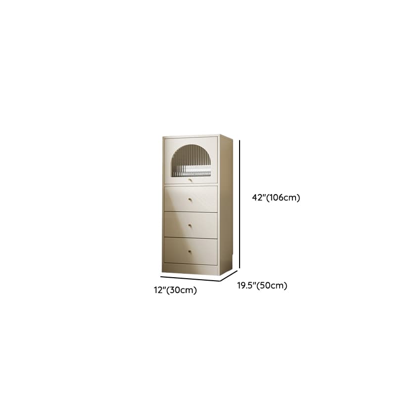 Chalk Trendy Composite Wood Semainier with Shelves, Hutch, and 6/5/4 Drawers in Vertical Orientation thumbnail 21