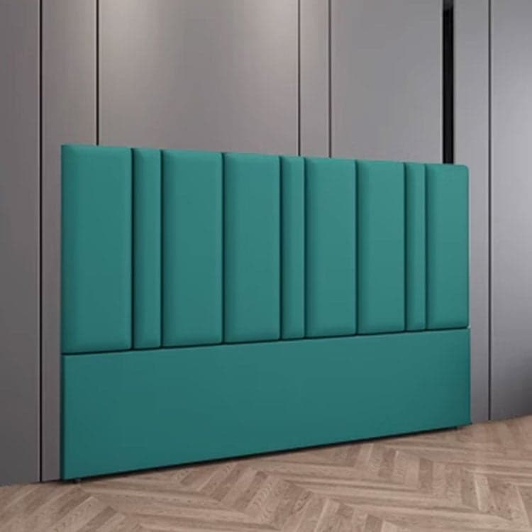 Stylish Upholstered Panel Headboard with Wood Legs and Modern Rectangular Design thumbnail 3