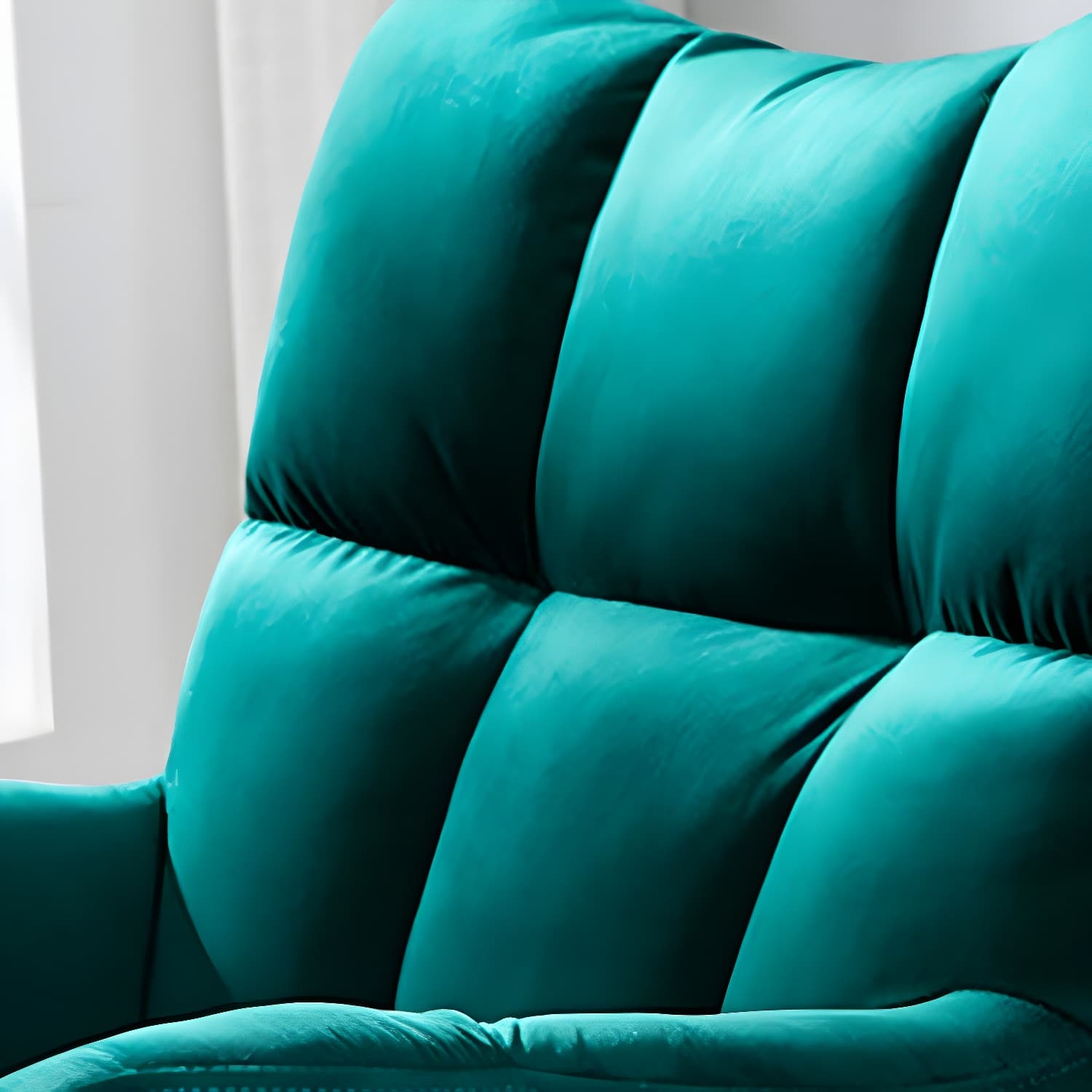 Modern Upholstered Rocking Chair Wingback Rocker Chair for Living Room thumbnail 19
