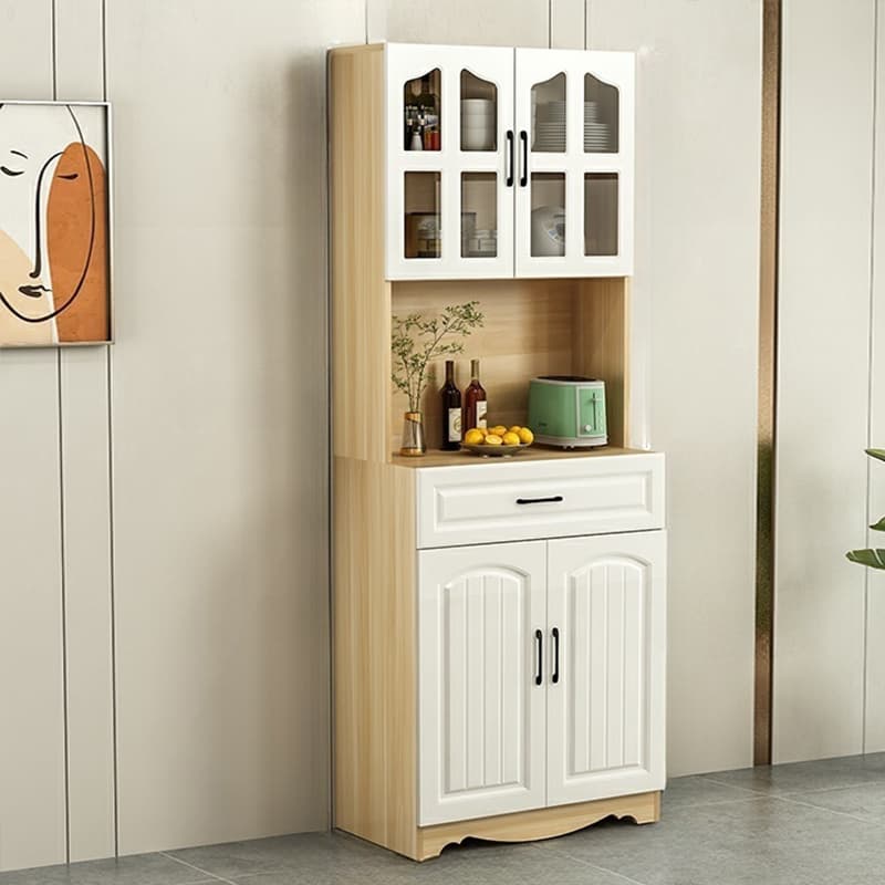 Narrow 15.7'' Wood Cabinets Open Storage with Adjustable Shelves Modern Sideboard/Credenza thumbnail 3