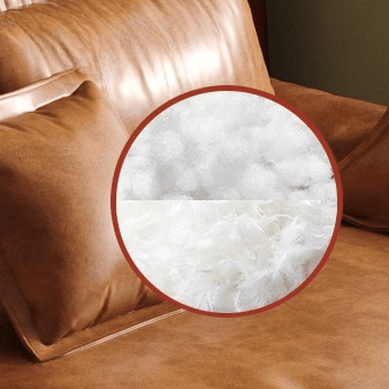L-Shape Brown Leather Sofa Recliner thumbnail 4