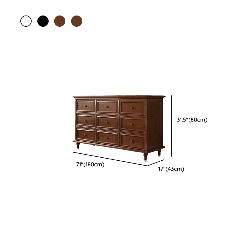 Trendy Raw Wood Console Dresser with 8/10/5 Drawers in Horizontal/Vertical Orientation thumbnail 17