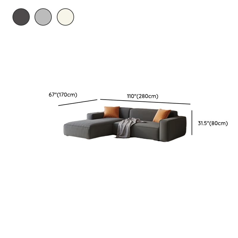 Trendy L-Shape Tear Resistant Sofa Chaise for 3-seater with Square Arm and 1 Chaise thumbnail 15