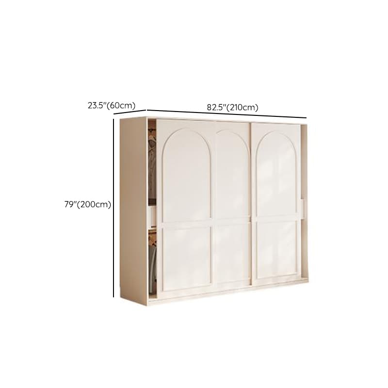 Casual White Wooden Wardrobe with 5 Drawers/4 Drawers/2 Drawers, Interior Shelves & Hanging Rod thumbnail 15