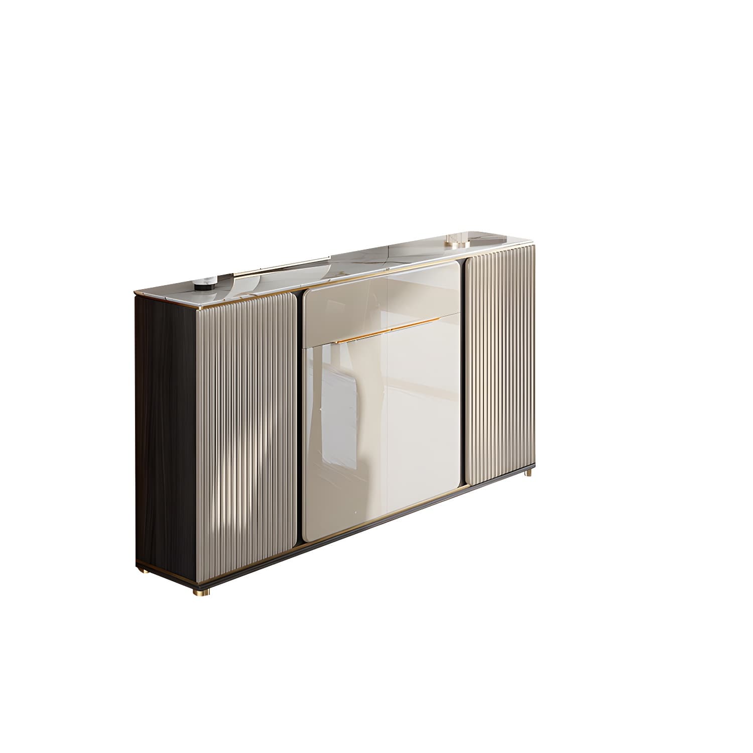 Stone Buffet Sideboard Glam Adjustable Shelves Buffet Credenza with Drawers and Cabinets thumbnail 5