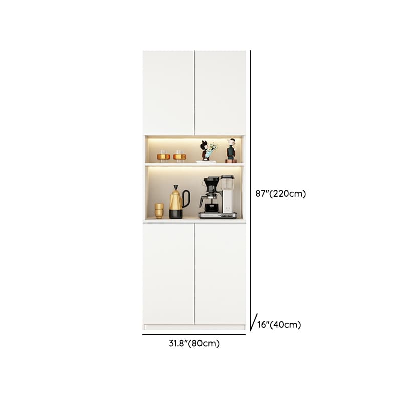 Modern White Wood Sideboard/Credenza 40cm Wide 220cm Tall - image 10