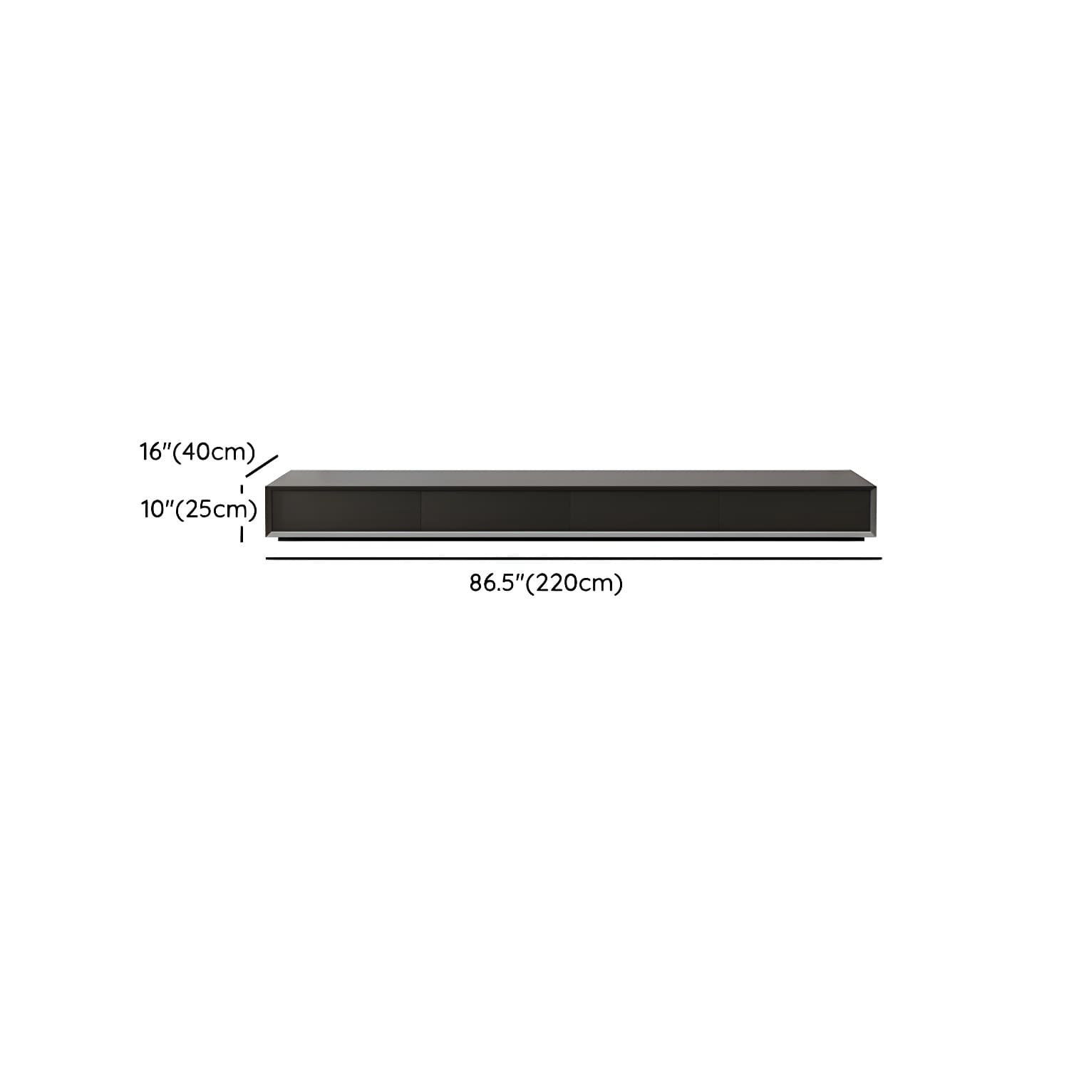Modern Minimalist Black Finish TV Stand Console with Storage Drawers thumbnail 15