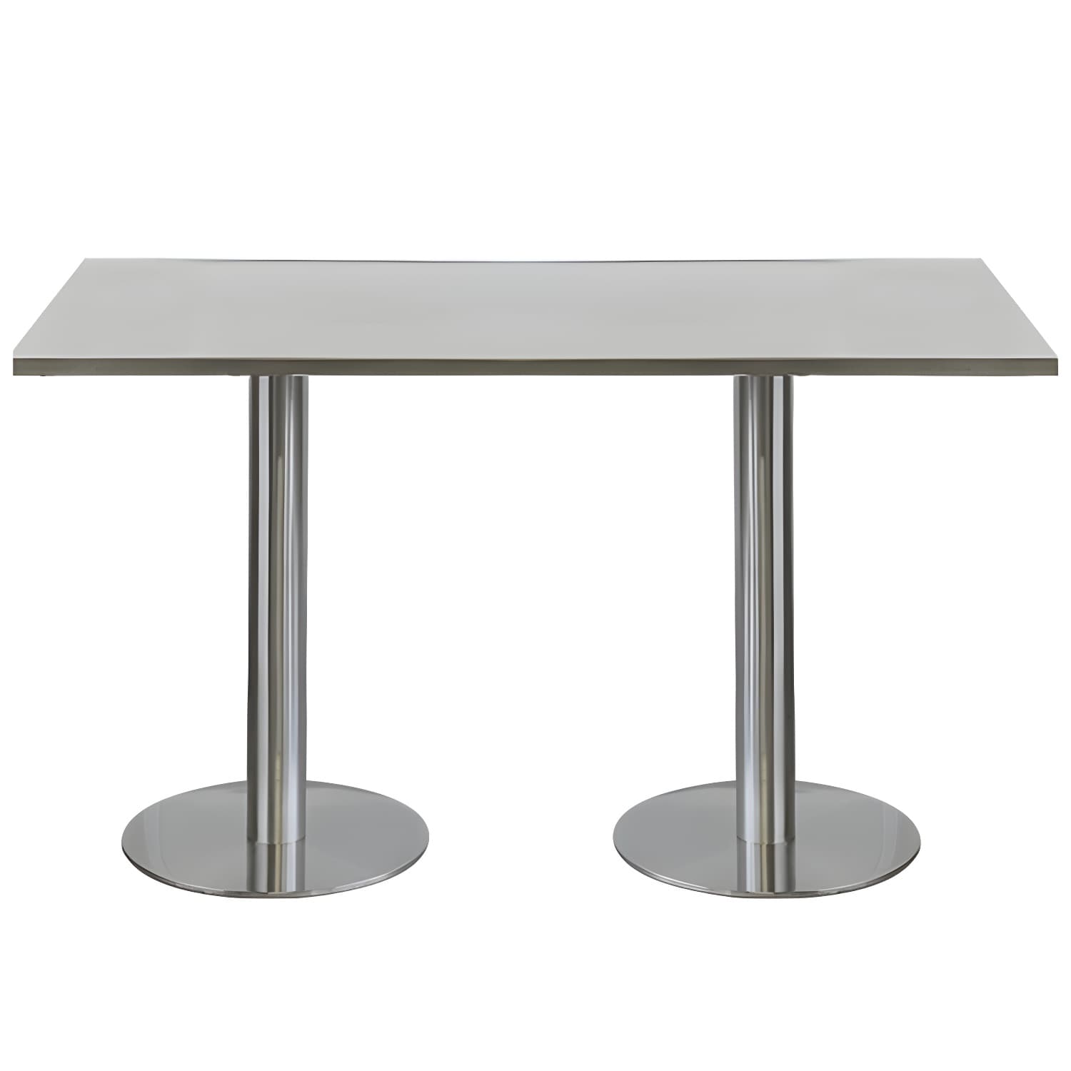 Industrial Style Dining Site Table Stainless Steel Dining Room Collection thumbnail 5