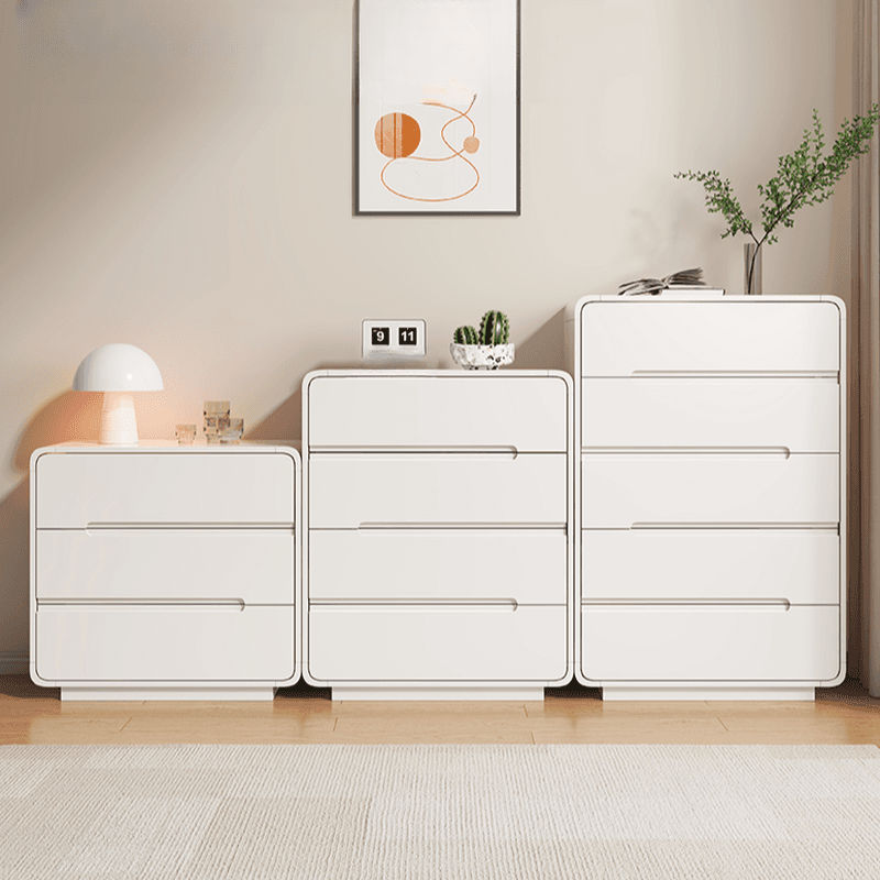 Art Deco White Horizontal/Vertical Bleached Wood Double Dresser/Bachelor Chest with 6 Drawers/8 Drawers/4 Drawers