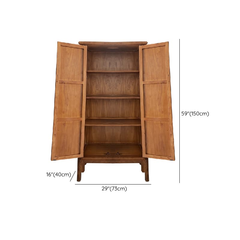 Classic Elm Wood Unattached Utility Cabinet for Drawing Room thumbnail 7