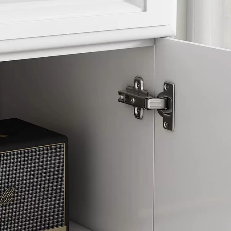 Detached Narrow/Standard Sideboard in Slab for Sitting Room with Pantry Hutch, 1 Shelf, 4 Doors/3 Doors/2 Doors and 4 Drawers/3 Drawers/2 Drawers in a Trendy Style thumbnail 10