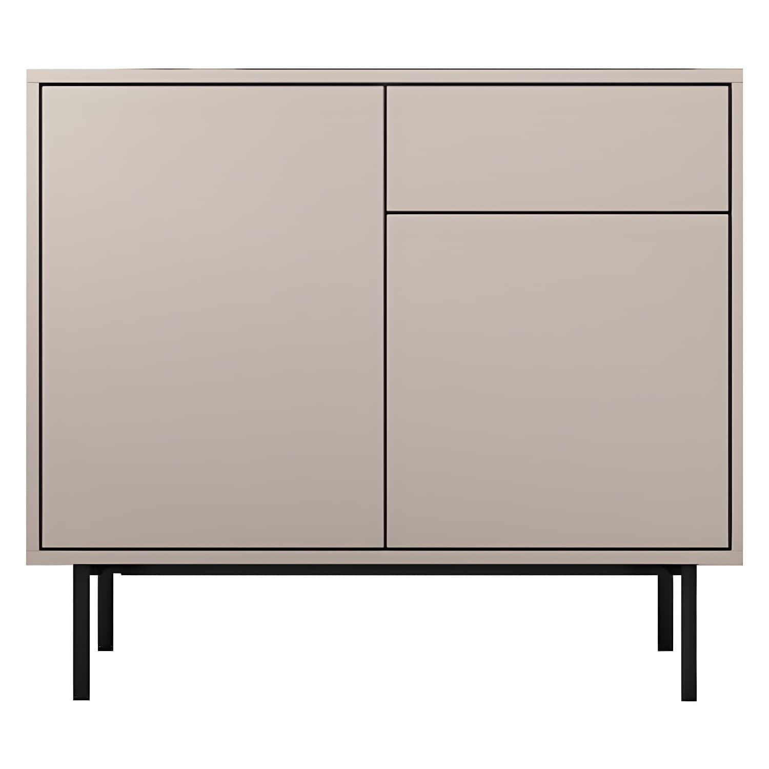 Wooden Rectangle Sideboard Modern Home Sideboard Cabinet with Drawers and Door - image 9