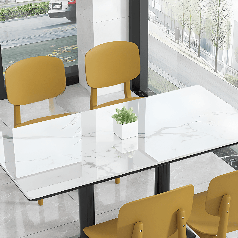 Minimalist/Luxurious Dining Table with Slate Stone Top, Fixed Table, Seats 4/2 thumbnail 5