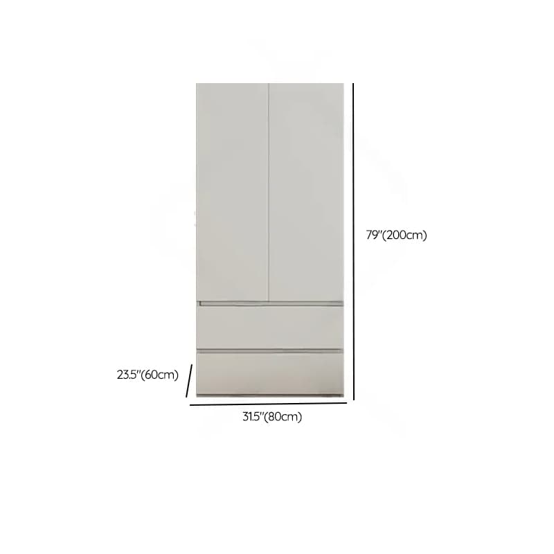 Cream Trendy Reclaimed Wood Wardrobe Armoire with Soft Close Drawer, Soft Close Door, Interior Shelves, and Clothing Rod thumbnail 57