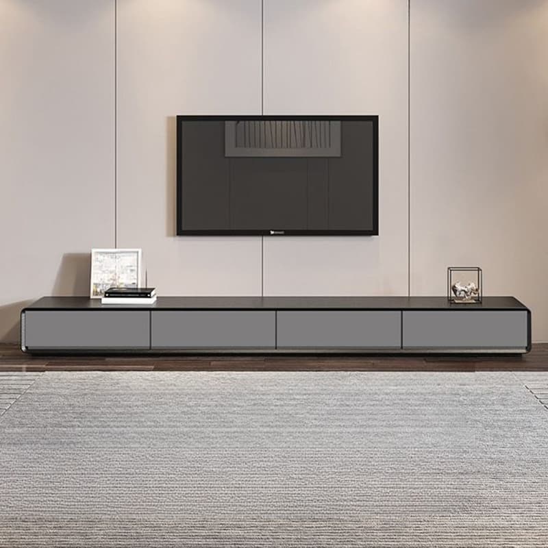 Contemporary Oblong Wood TV Stand Console with Storage Drawers thumbnail 18