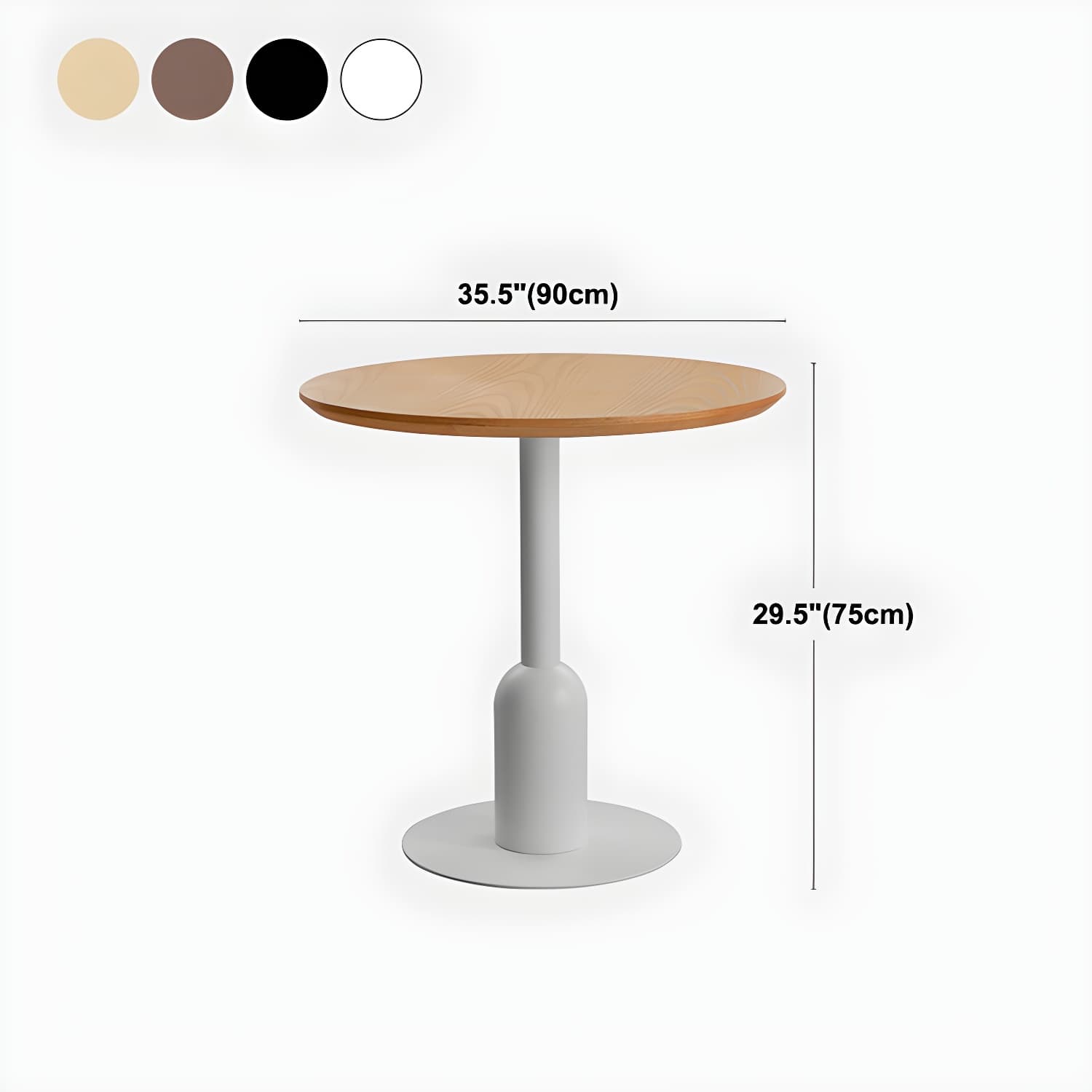 Industrial Style Dining Site Table MDF Dining Room Furniture with Pedestal Base thumbnail 20