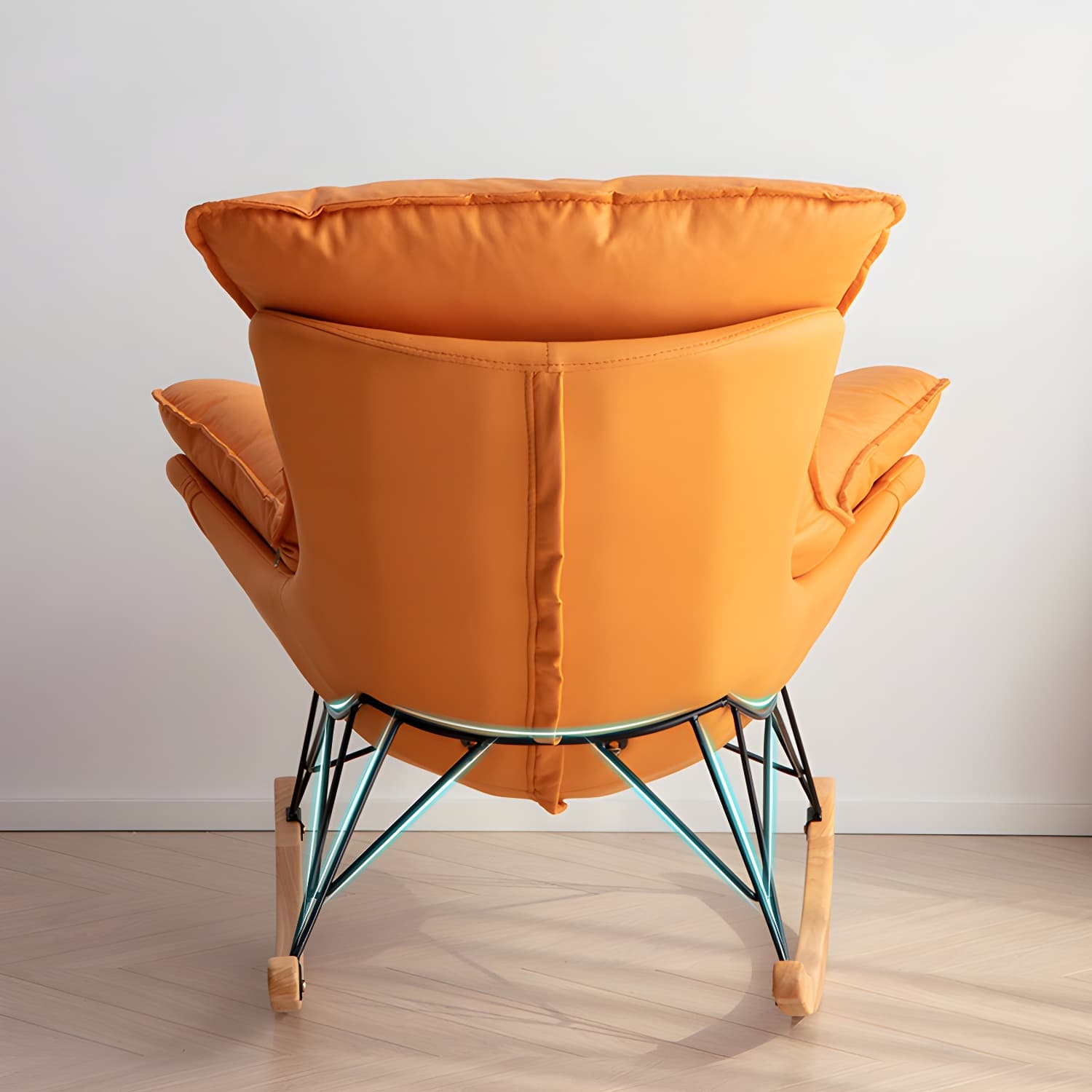 Contemporary Indoor Rocking Chair with Sled Legs and Spindle Back thumbnail 19