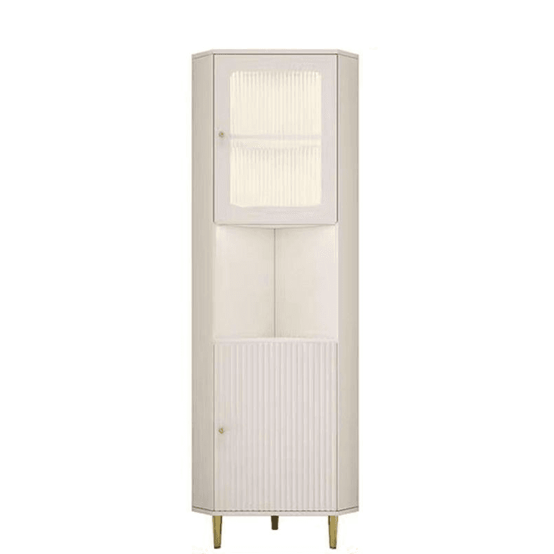 Grey/Beige Engineered Wood Utility Cabinet with Illuminating in a Modern Style thumbnail 9