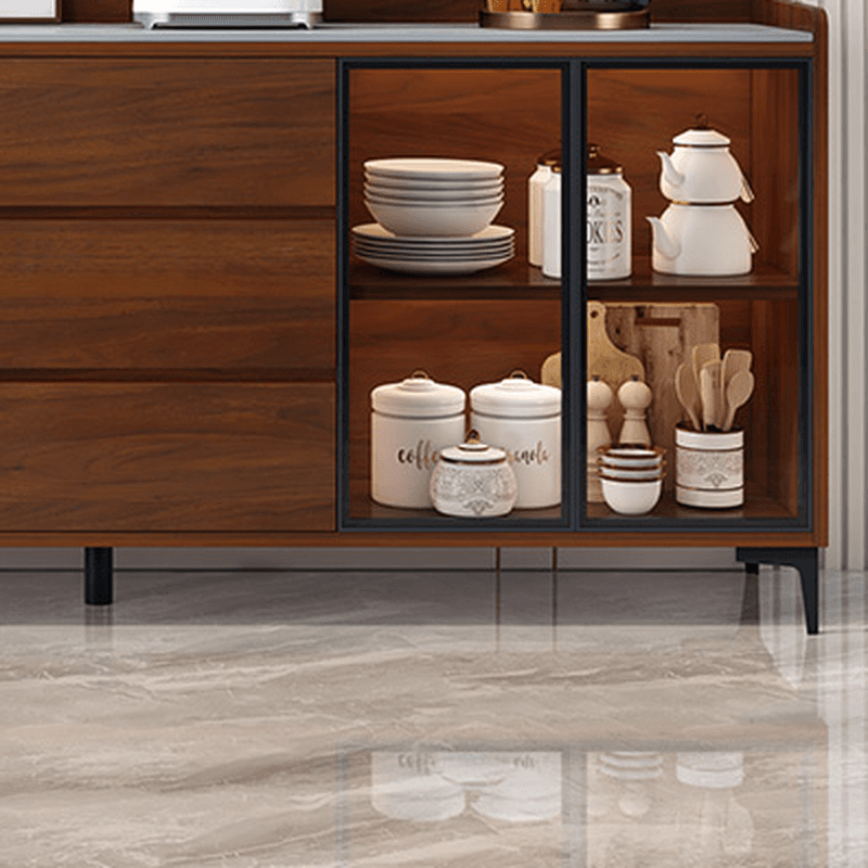 Standard/Narrow/Wide Oven Cabinet with 3 Drawers, Cupboard, Cabinets Storage, Sintered Stone Countertop, Glass-panel Door, and Flexible Shelf thumbnail 15