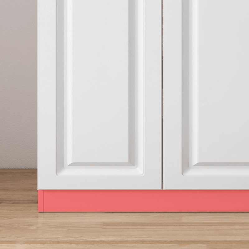 White Modish Timber Wardrobe with Soft Close Door, Interior Shelves, and Hanging Rod thumbnail 6