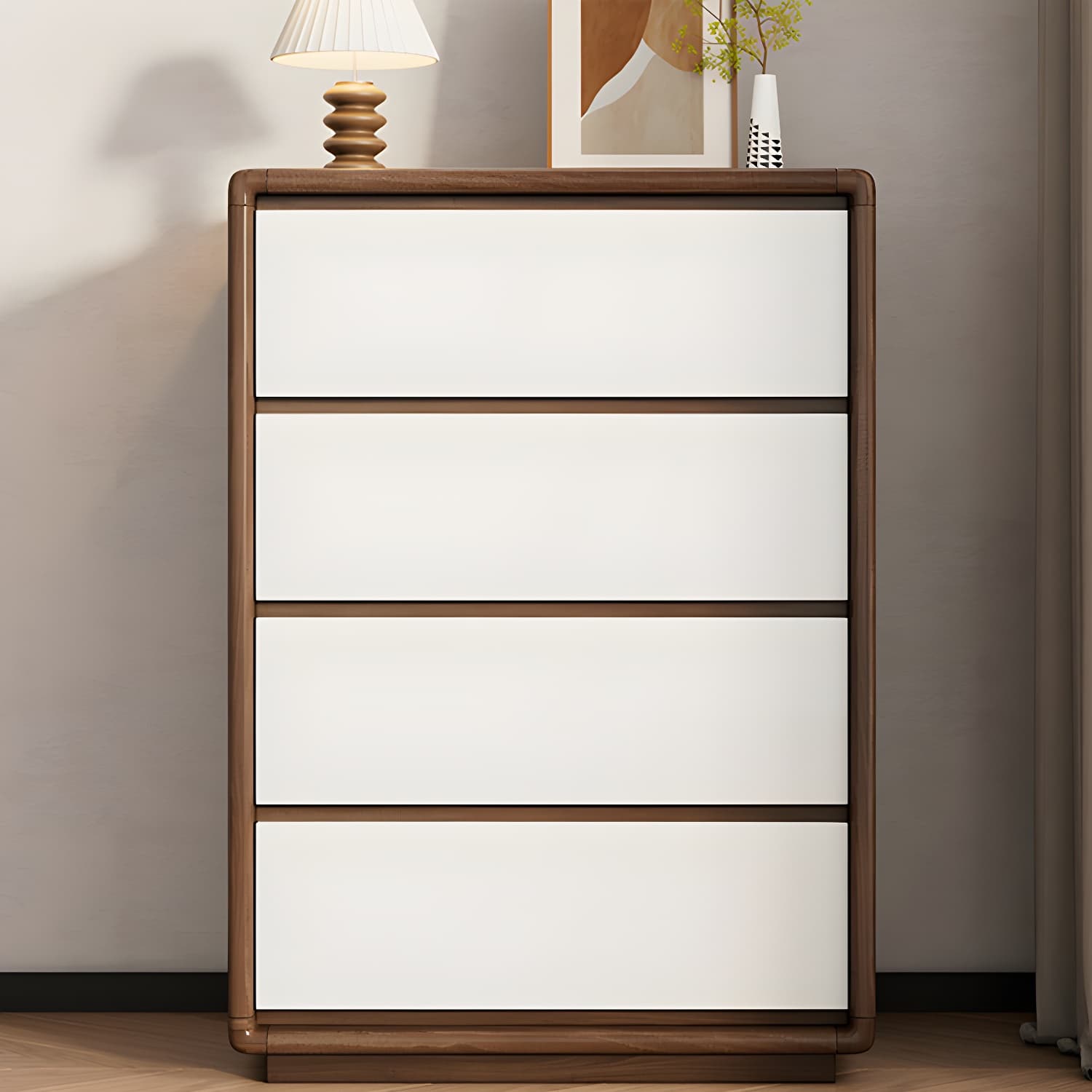 15.7'' Width 4-Drawer Modern Wood Dresser without Handles or Accents Needing Full Assembly - image 4
