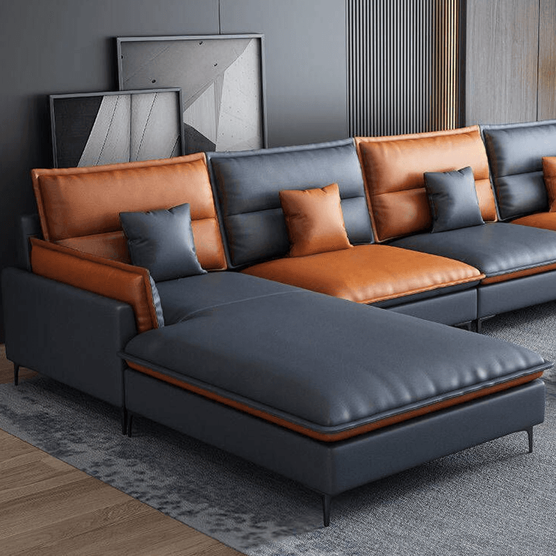 Casual Straight Stain Resistant Sofa in Dark Grey with Horizontal Orientation, Sponge Seat Fill, and Square Arm thumbnail 7
