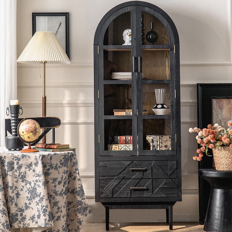 Modern Simple Style Rectangle Standalone Accent Chest with Lumber Drawer in Ink thumbnail 9