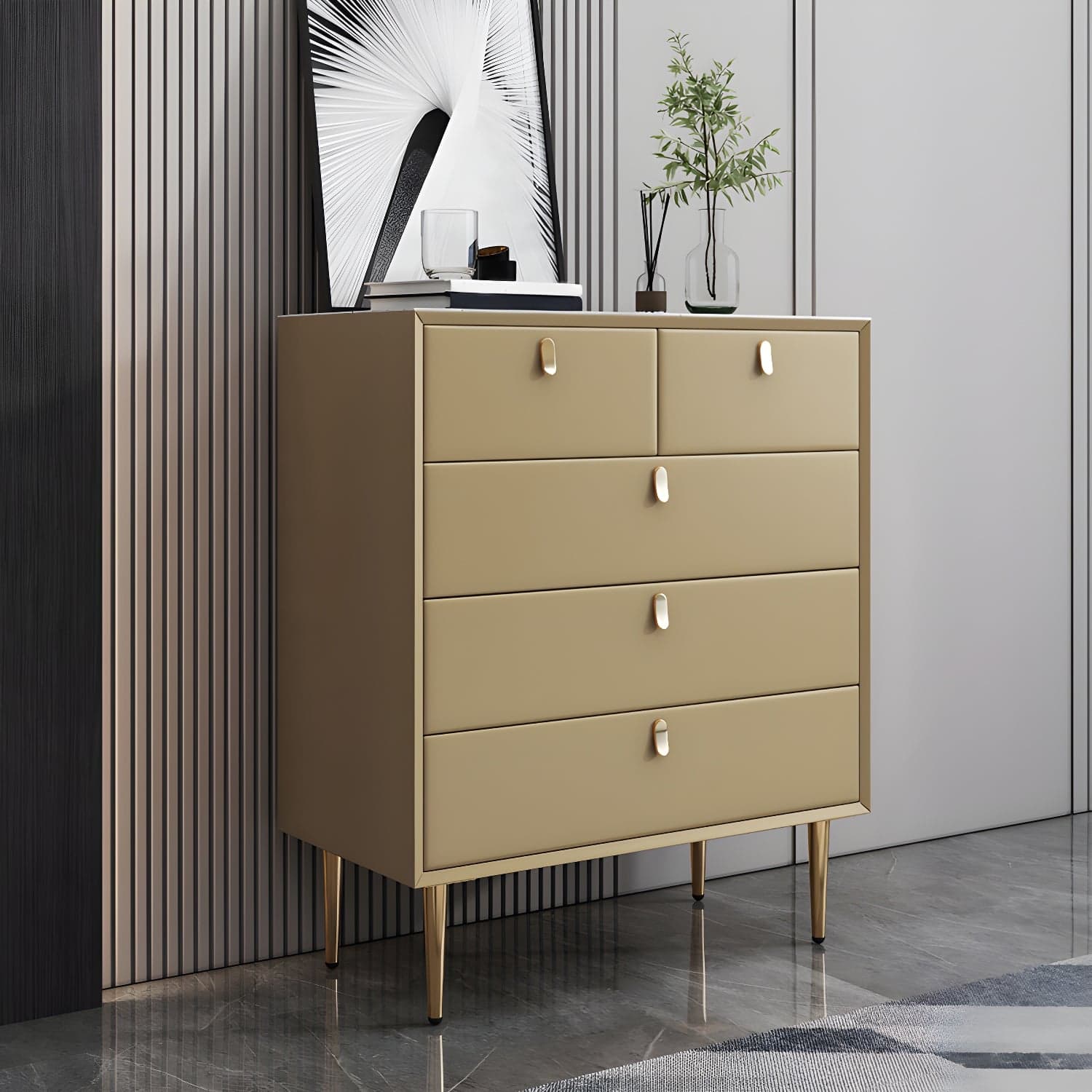 15.6-inch W Storage Chest Classic Glam Dresser with 5/6/7/9 Drawers thumbnail 4