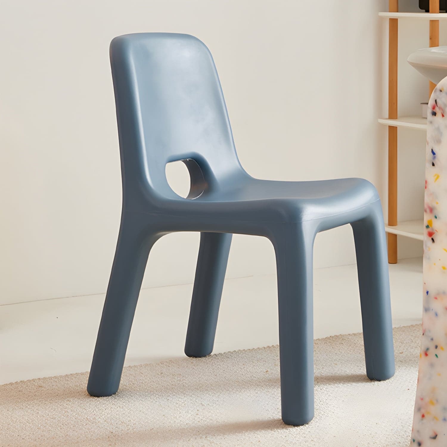 Scandinavian Style Non-Upholstered Low Back Plastic Side Chair for Kitchen & Dining thumbnail 2