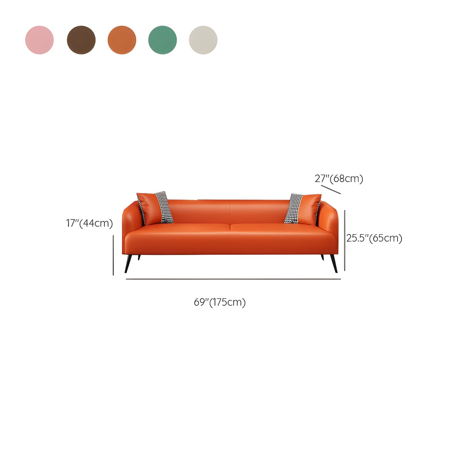 Modern Pine Wood Upholstered Three-Seater Sofa with Foam Seat in Solid Color thumbnail 22