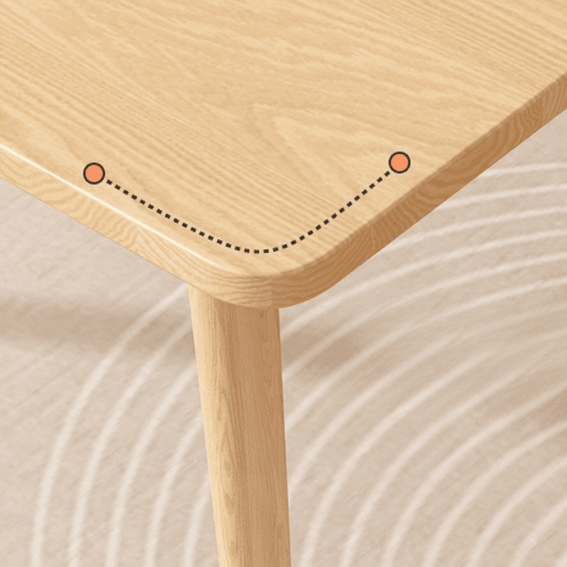 Dining Table Set with Rectangular Recycled Wood Fixed Table and Padded Chair Back in White/Auburn/Unfinished thumbnail 7