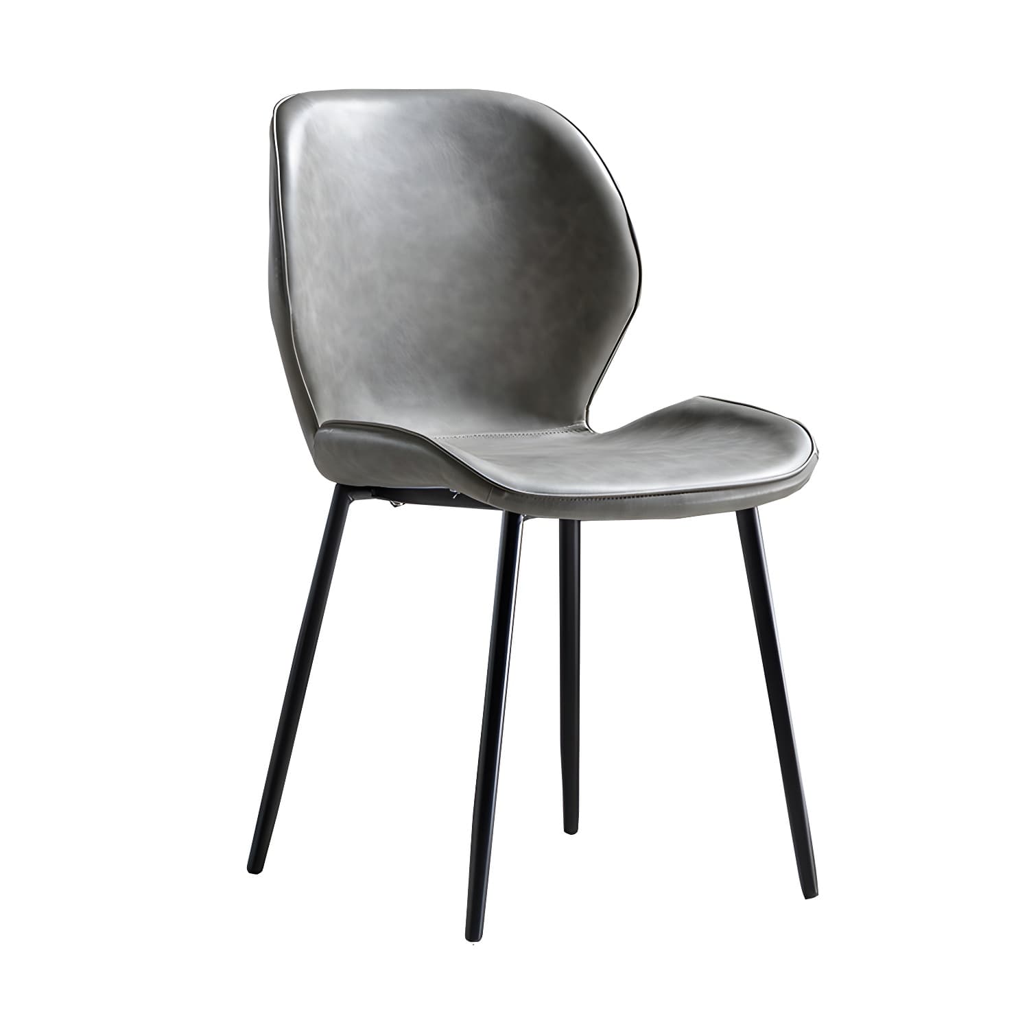 Scandinavian Leather Home Side Chair Matte Finish Wingback Dining Chair (Set of 2) thumbnail 15