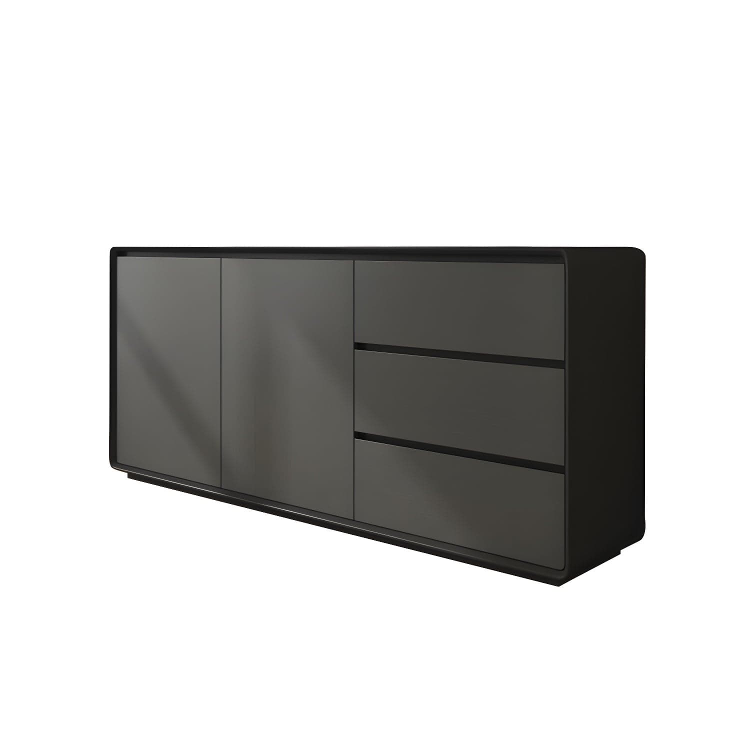 Modern and Contemporary Credenza Wood Dining Buffet with Cabinets and Drawers thumbnail 2