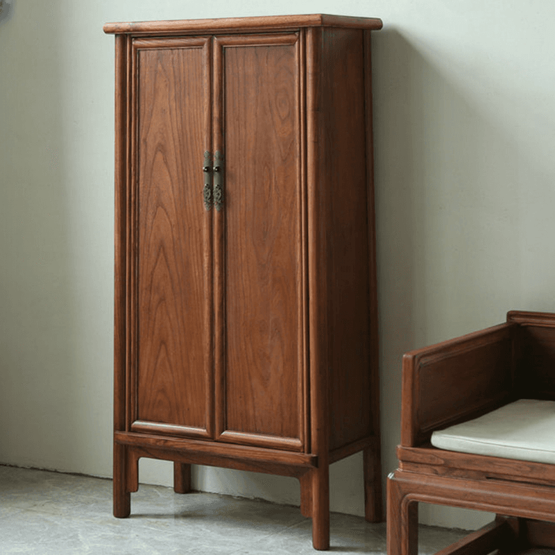 Classic Elm Wood Unattached Utility Cabinet for Drawing Room thumbnail 1