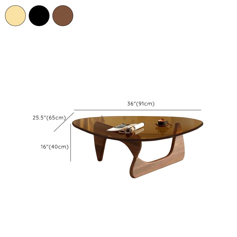 Simplistic Pennels Tempered Glass Single Side Table with Abstract Base Indoor Use thumbnail 17