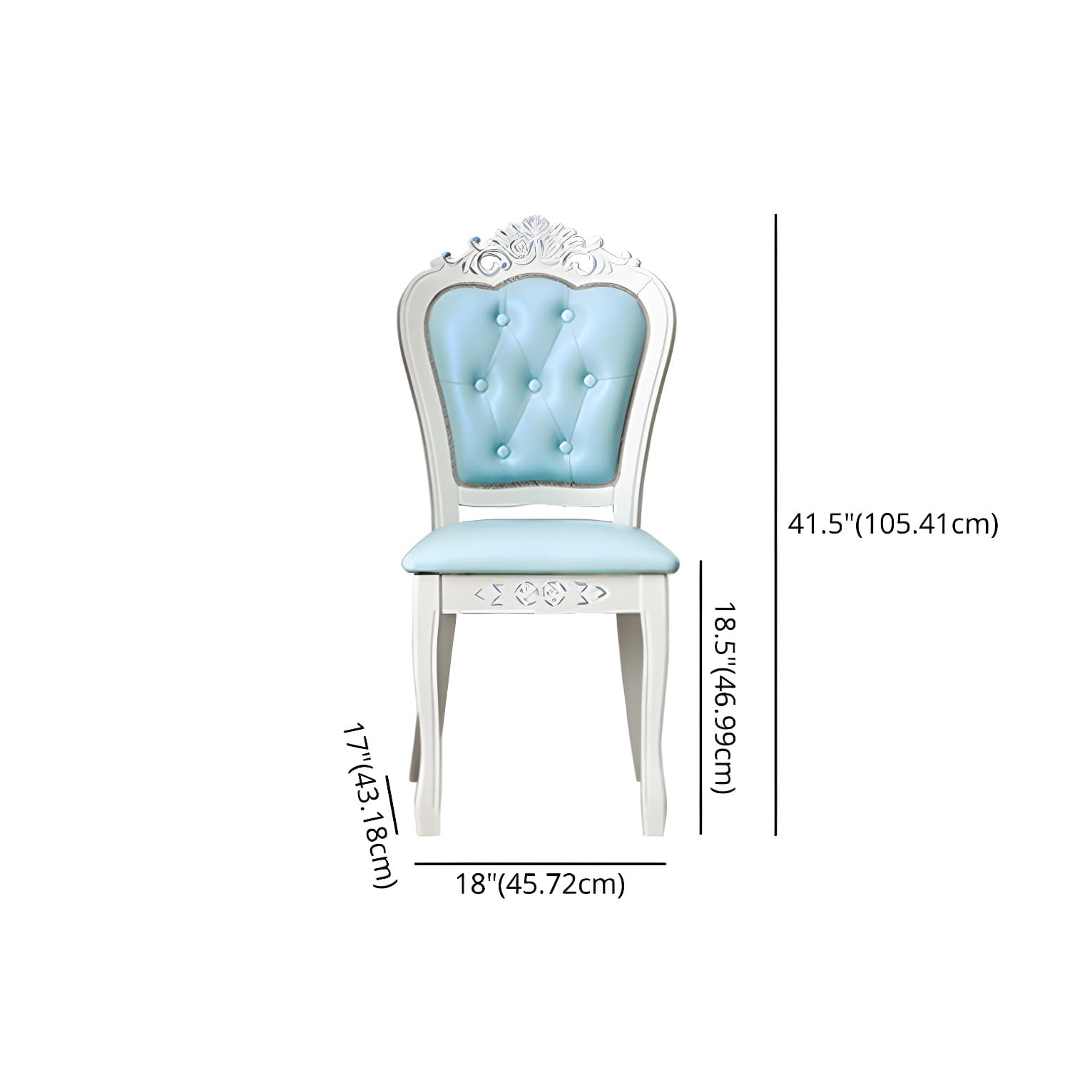 Victorian Dining Room Set Standard Height with Rectangle Top 4 Legs Base Dining Furniture thumbnail 17