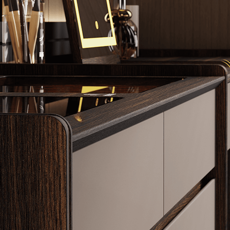 Multi-Purpose Vanity Set with 10 Drawers, Lighting, Push-Pull, 2-in-1 Functionality, Adjustable Touch and Brightness thumbnail 5