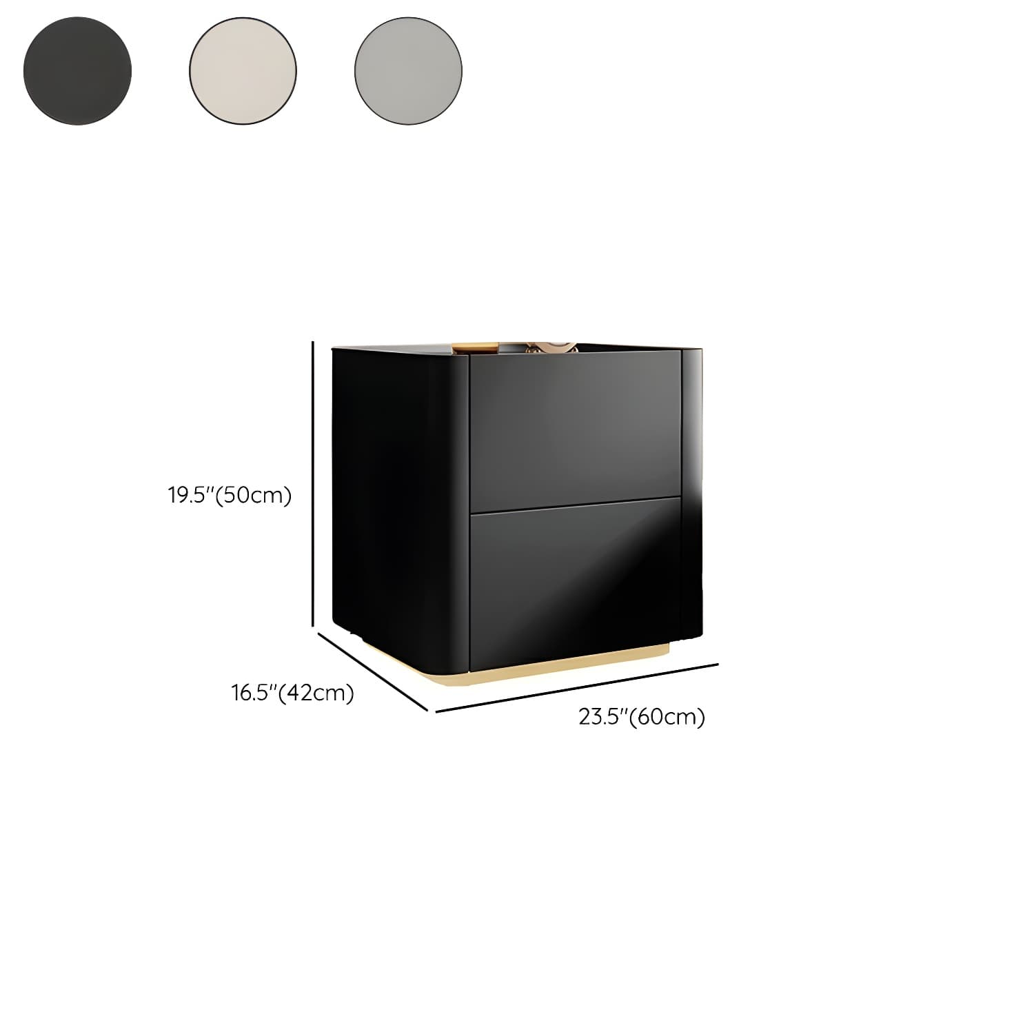 Modern Stylish Wood Nightstand Drawer Storage Petite Under 23 Inches Tall for Elegant Bedroom Decor thumbnail 19
