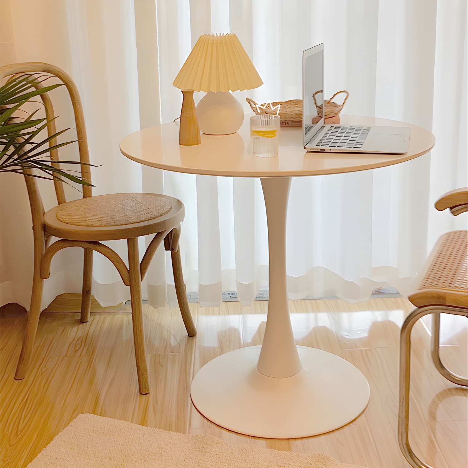 Tulip Dining Table Round Dining Table for Kitchen Dining Room thumbnail 5