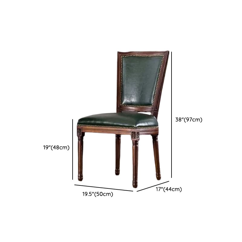 Traditional Antiqued Wood Sturdy Nailhead Trim King Louis Arm Chair/Armless Chair with Outlined and Foot Pads thumbnail 17