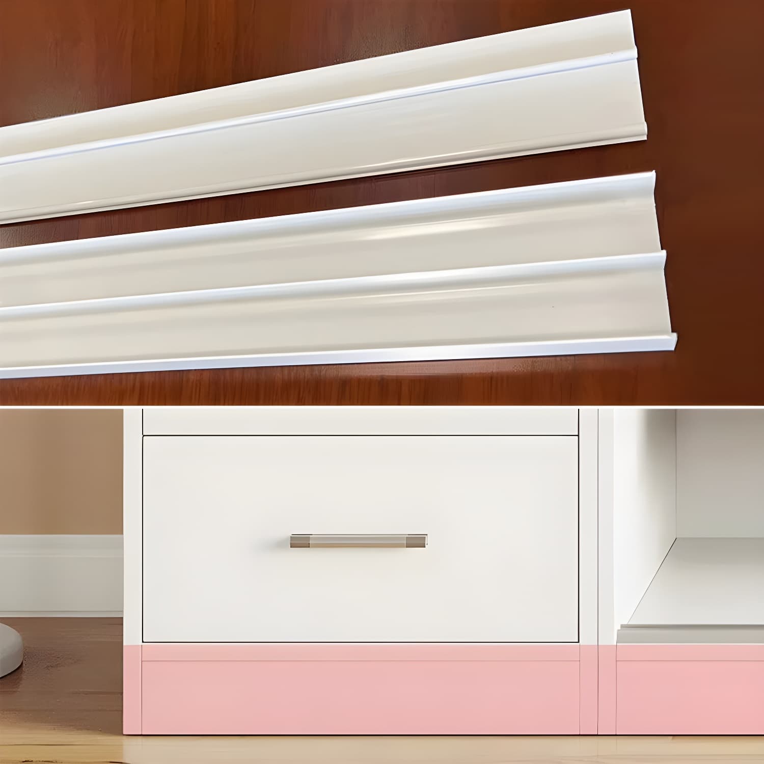 Modern White Wood Wardrobe Armoire with Sliding Doors, Shelves, and Soft Close Drawers thumbnail 11